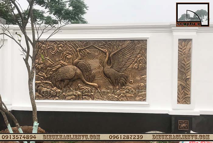 Thỏa sức kết hợp tiểu cảnh với phù điêu sân vườn diện tích lớn